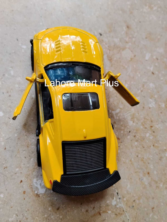 Yellow Lamborghini Aventador LP700-4 rear view